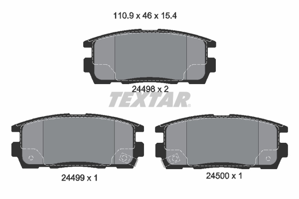 Set placute frana,frana disc 2449801 TEXTAR