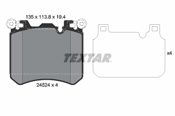 Set placute frana,frana disc 2452401 TEXTAR