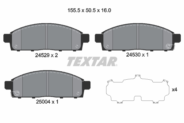 Set placute frana,frana disc 2452901 TEXTAR