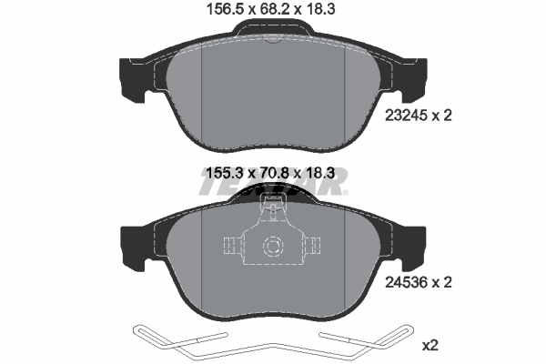 Set placute frana,frana disc 2453601 TEXTAR