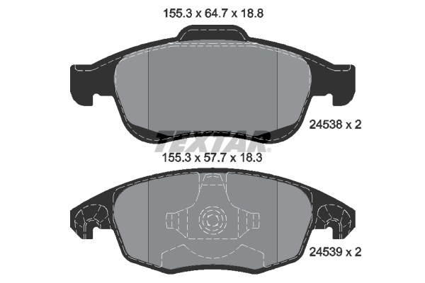 Set placute frana,frana disc 2453801 TEXTAR