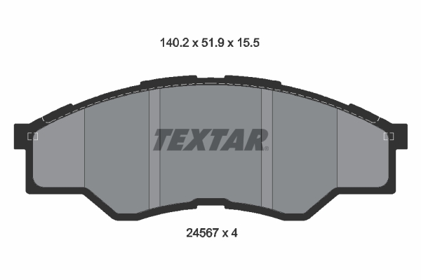 set placute frana,frana disc 2456701 TEXTAR
