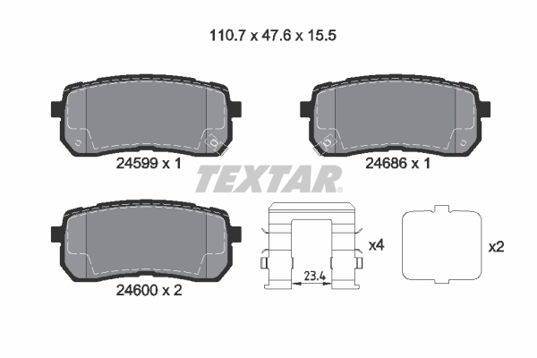 Set placute frana,frana disc 2459904 TEXTAR