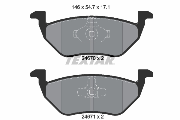 Set placute frana,frana disc 2467001 TEXTAR