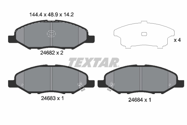 Set placute frana,frana disc 2468201 TEXTAR