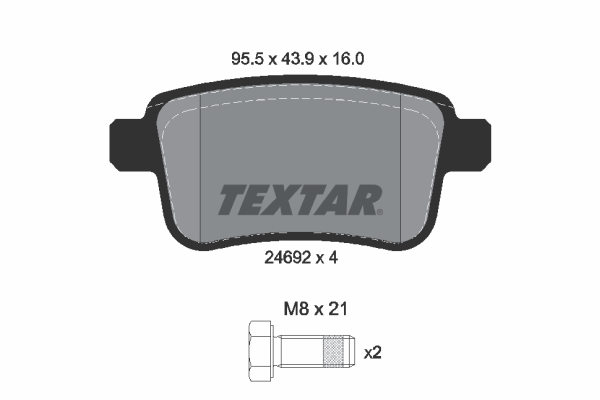 Set placute frana,frana disc 2469204 TEXTAR