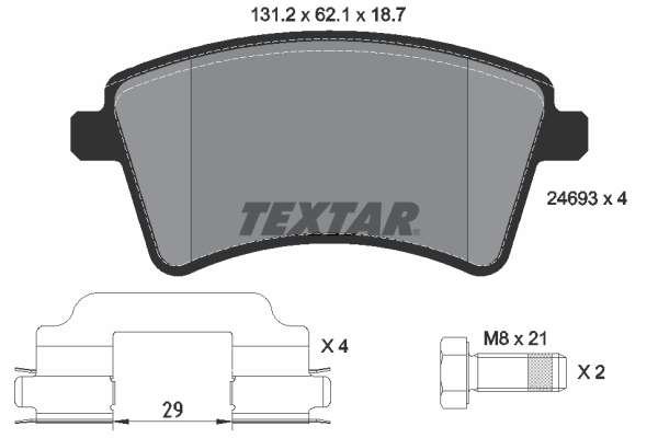 Set placute frana,frana disc 2469301 TEXTAR