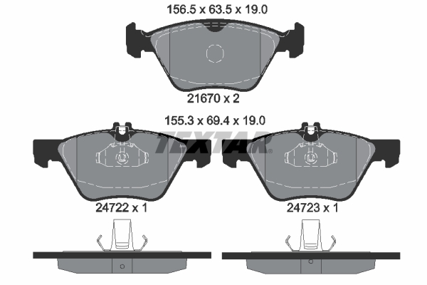 Set placute frana,frana disc 2472201 TEXTAR