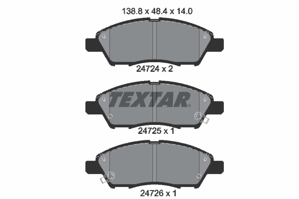 Set placute frana,frana disc 2472401 TEXTAR