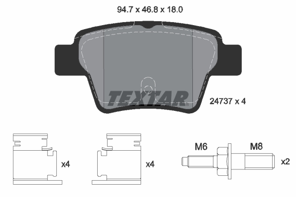 Set placute frana,frana disc 2473701 TEXTAR