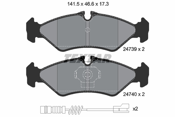 Set placute frana,frana disc 2473901 TEXTAR