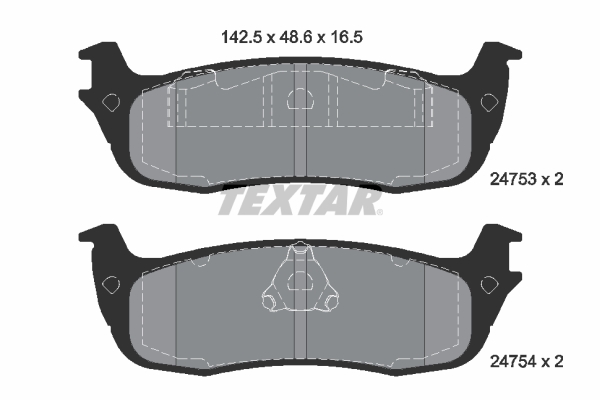 set placute frana,frana disc 2475301 TEXTAR