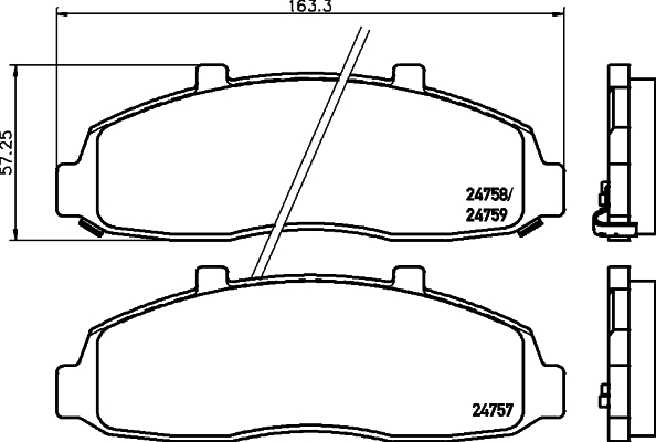 set placute frana,frana disc 2475701 TEXTAR