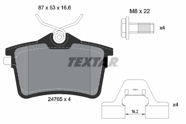 Set placute frana,frana disc 2476501 TEXTAR