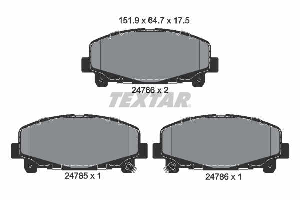 Set placute frana,frana disc 2476601 TEXTAR