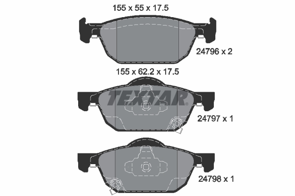 Set placute frana,frana disc 2479601 TEXTAR