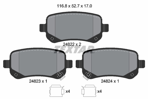 Set placute frana,frana disc 2482201 TEXTAR