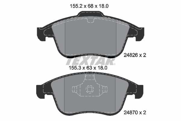 Set placute frana,frana disc 2482601 TEXTAR