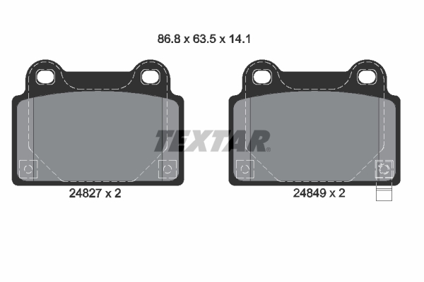 set placute frana,frana disc 2482701 TEXTAR