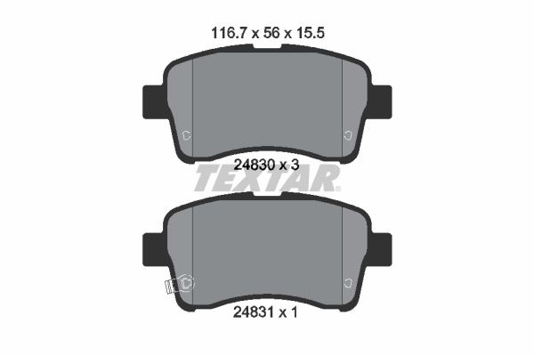 set placute frana,frana disc 2483001 TEXTAR