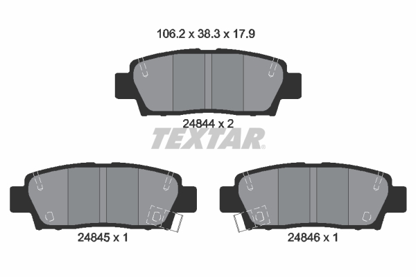set placute frana,frana disc 2484401 TEXTAR