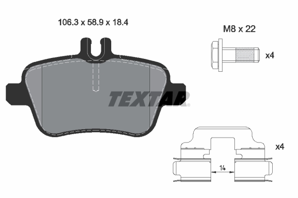 Set placute frana,frana disc 2484801 TEXTAR