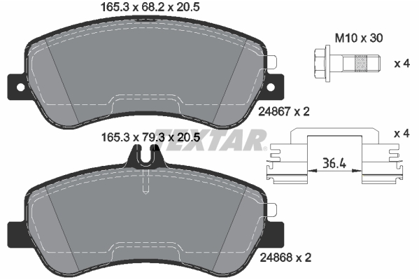 Set placute frana,frana disc 2486781 TEXTAR