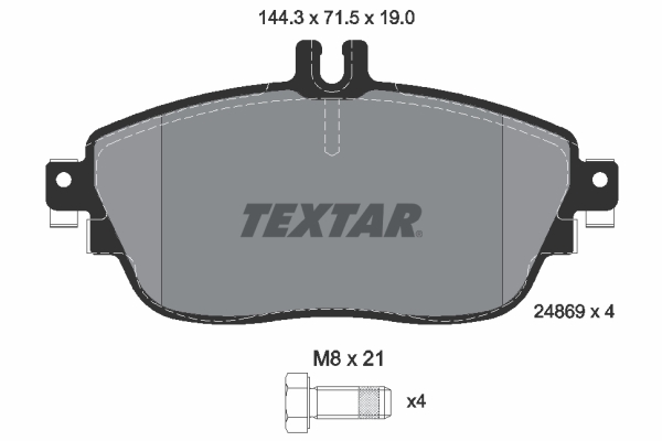 Set placute frana,frana disc 2486901 TEXTAR