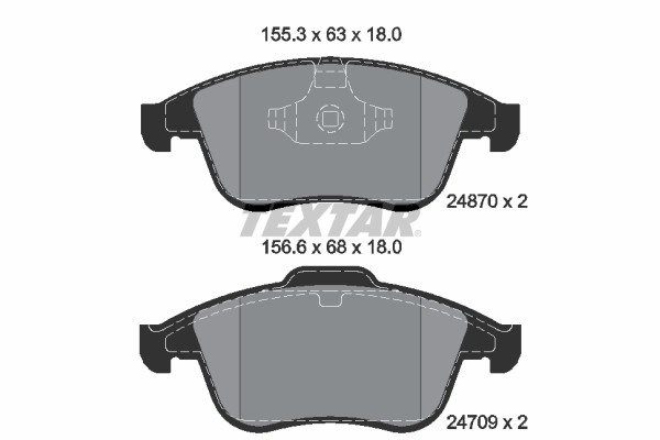 Set placute frana,frana disc 2487001 TEXTAR