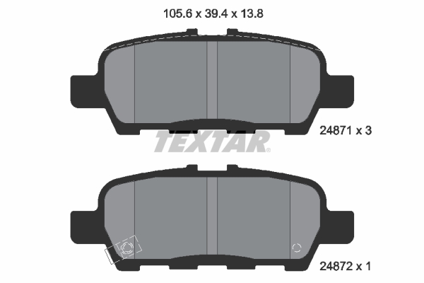 Set placute frana,frana disc 2487101 TEXTAR