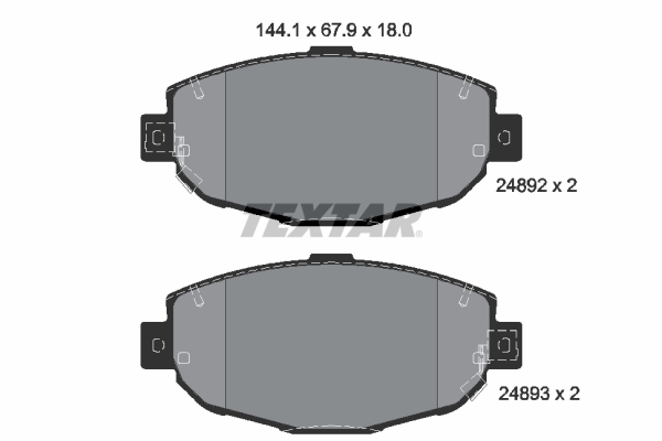 set placute frana,frana disc 2489201 TEXTAR