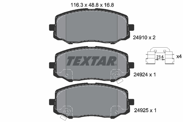 Set placute frana,frana disc 2491001 TEXTAR