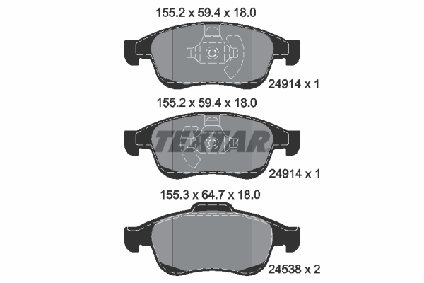 Set placute frana,frana disc 2491401 TEXTAR