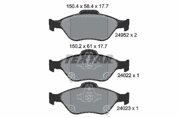 Set placute frana,frana disc 2495201 TEXTAR