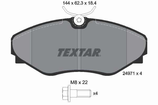 Set placute frana,frana disc 2497101 TEXTAR