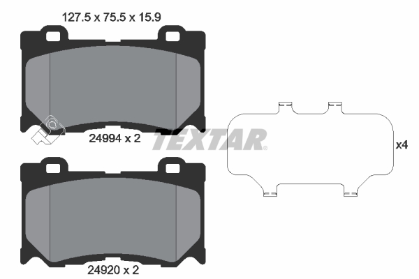 Set placute frana,frana disc 2499401 TEXTAR