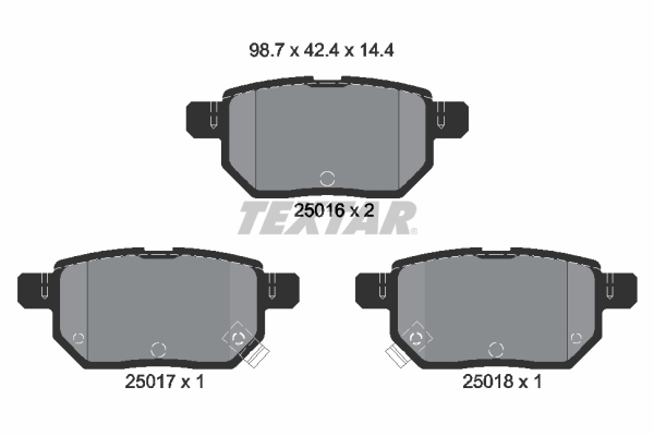 Set placute frana,frana disc 2501601 TEXTAR