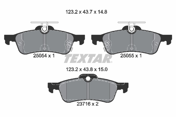 Set placute frana,frana disc 2505401 TEXTAR