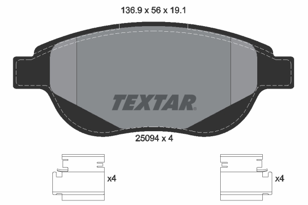 Set placute frana,frana disc 2509401 TEXTAR