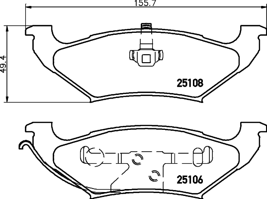 set placute frana,frana disc 2510801 TEXTAR