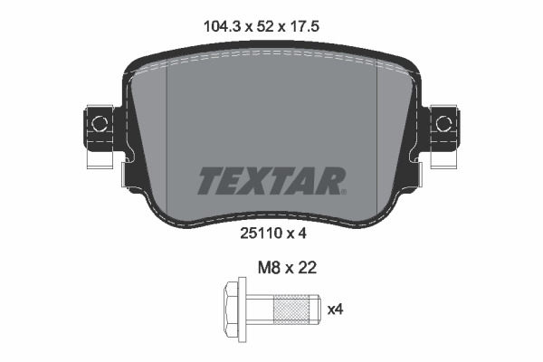 Set placute frana,frana disc 2511003 TEXTAR