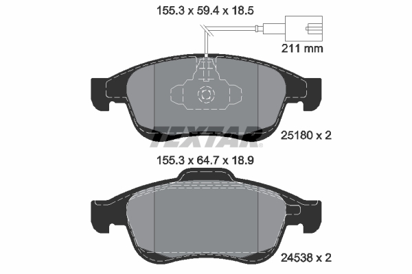 Set placute frana,frana disc 2518001 TEXTAR