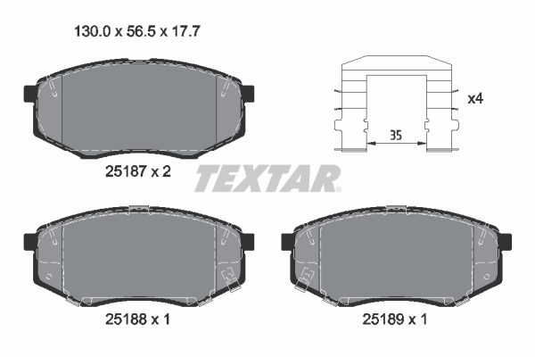 Set placute frana,frana disc 2518704 TEXTAR