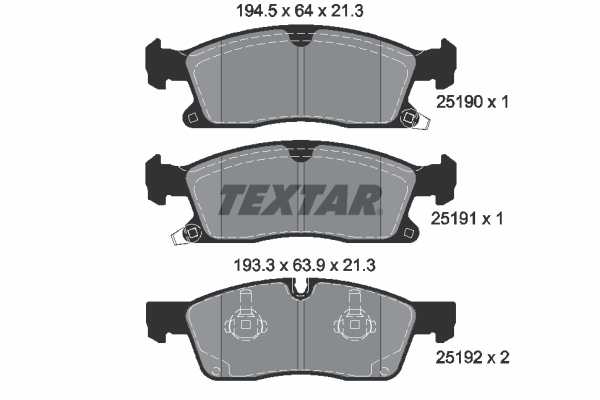 Set placute frana,frana disc 2519001 TEXTAR