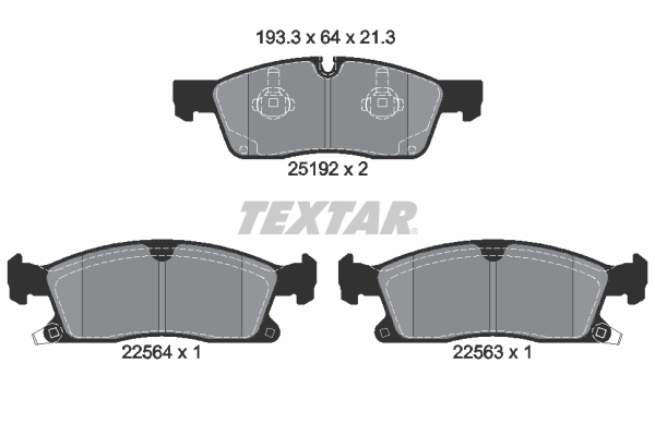 Set placute frana,frana disc 2519207 TEXTAR