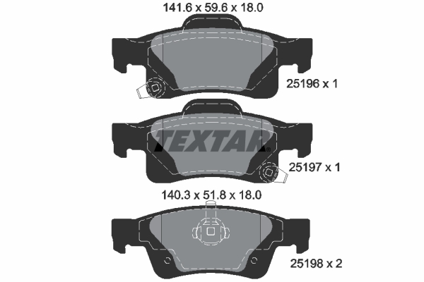 Set placute frana,frana disc 2519601 TEXTAR