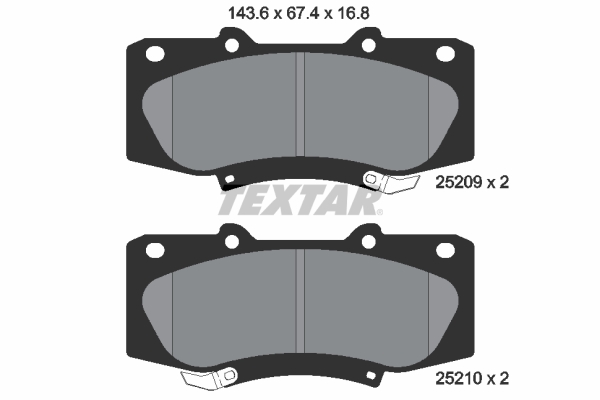 Set placute frana,frana disc 2520901 TEXTAR