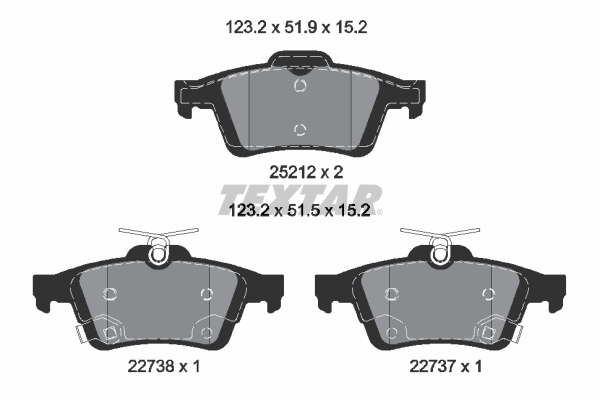 Set placute frana,frana disc 2521204 TEXTAR