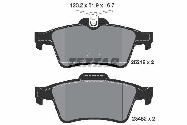 Set placute frana,frana disc 2521801 TEXTAR