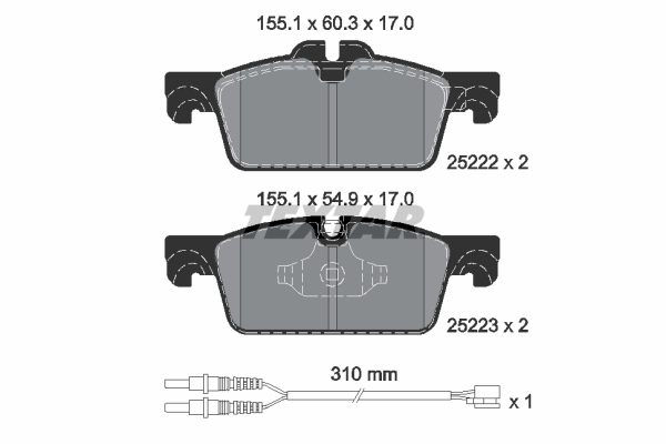 Set placute frana,frana disc 2522201 TEXTAR